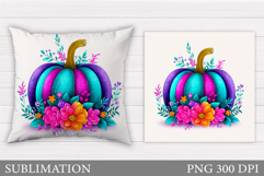 Pumpkin Pillow Design. Pumpkin Sublimation Product Image 1
