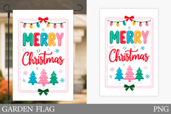 Merry Christmas Garden Flag. Christmas Garden Flag Design Product Image 1