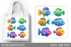 Fish Tote Bag Design. Fish Sublimation Product Image 1