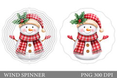 Christmas Wind Spinner. Cute Snowman Wind Spinner Design Product Image 1