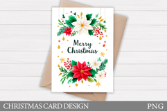 Merry Christmas Card Design. Christmas Card Printable Product Image 1