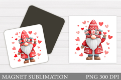 Valentines Gnome Magnet. Valentines Magnet Design Product Image 1