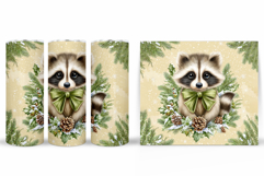 Christmas Raccoon Tumbler. Christmas Tumbler Sublimation Product Image 2