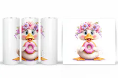 Cute Goose Tumbler Design. Cute Goose Sublimation Product Image 2