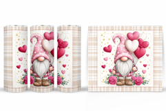 Valentines Gnome Tumbler. Valentines Tumbler Sublimation Product Image 2
