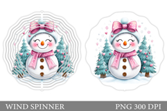 Christmas Wind Spinner. Cute Snowman Wind Spinner Design Product Image 1