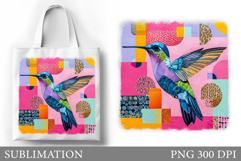 Hummingbird Tote Bag Sublimation. Hummingbird Sublimation Product Image 1