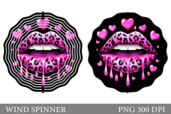Lips Wind Spinner Sublimation. Valentines Wind Spinner Product Image 1