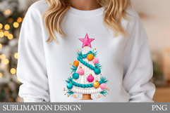 Christmas Tree Sublimation. Crochet Christmas Tree T-Shirt Product Image 1