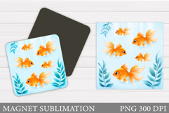 Cute Fish Magnet Design. Cute Fish Sublimation Product Image 1