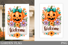 Halloween Pumpkin Garden Flag. Garden Flag Sublimation Product Image 1