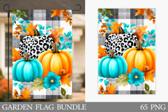Fall Pumpkin Garden Flag. Fall Garden Flag Sublimation Product Image 1