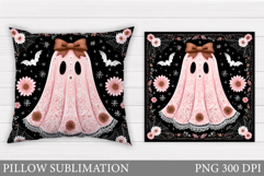 Halloween Ghost Pillow Design. Halloween Ghost Sublimation Product Image 1