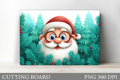 Santa Claus Cutting Board Design. Snowman Cutting Board Product Image 1