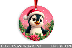 Cute Penguin Christmas Ornament. Christmas Ornament Design Product Image 1