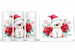 Polar Bear Tumbler Design. Christmas Tumbler Sublimation Product Image 2