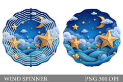 Starfish Wind Spinner Design. Starfish Sublimation Product Image 1