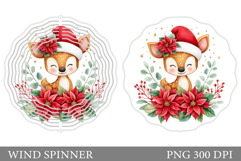 Christmas Deer Wind Spinner. Christmas Wind Spinner Design Product Image 1