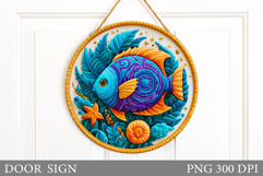 Fish Door Sign Sublimation. Fish Sublimation Product Image 1