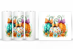 Pumpkin Tumbler Design. Pumpkin Sublimation Product Image 2
