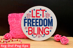 4th of July round sign svg design, Patriotics Quotes Svg, Product Image 1