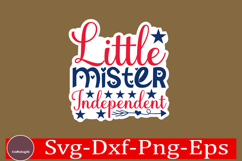 4th of July Sticker Svg Design, Patriotics Quotes Svg, Product Image 1