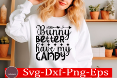 Happy Easter SVG Design Cute Easter Quotes SVG Bunny SVG Product Image 1