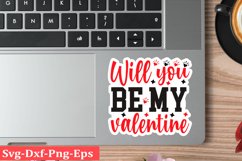Valentine sticker SVG Design Valentine Love Sticker Svg Product Image 1