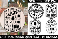 Christmas Round sign Svg holiday quotes Svg design Christmas Product Image 1