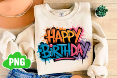 Happy Birthday Png Sublimation Design Product Image 1