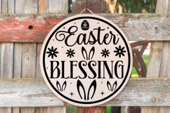 Happy Easter SVG Design Cute Easter Quotes SVG Bunny SVG Product Image 1