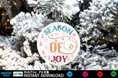 Christmas Round sign Svg design holiday quotes Svg Christmas Product Image 1