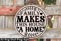 Family round sign design, Family SVG Quotes SVG Product Image 1