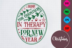 Farmhouse Christmas Round Sign SVG Design Product Image 1