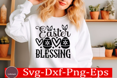 Happy Easter stickerS VG Design Cute Easter Quotes SVG Bunny Product Image 1