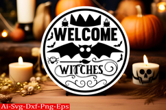 Halloween round sign svg design and Halloween quotes Product Image 1