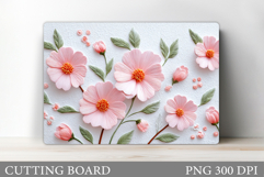 Floral Cutting Board Design. Flowers Cutting Board Product Image 1