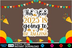 Happy new year sticker bundle Svg for Shirts 2025 New Year S Product Image 9