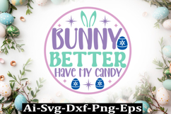 Happy Easter Round sign SVG Design Cute Easter Quotes SVG Product Image 1