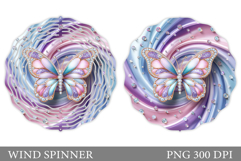 Butterfly Wind Spinner Design. Butterfly Sublimation Product Image 1