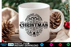 Farmhouse Christmas Round Sign SVG Design Product Image 1