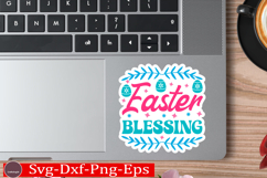 Happy Easter stickerS VG Design Cute Easter Quotes SVG Bunny Product Image 1