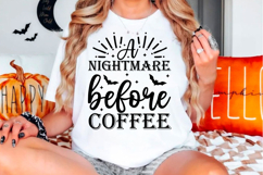 A nightmare before coffee Halloween svg design Product Image 1