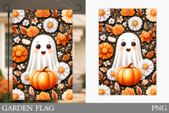 Halloween Ghost Garden Flag. Cute Halloween Garden Flag Product Image 1
