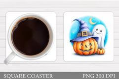 Halloween Pumpkin Coaster. Halloween Coaster Design Product Image 1
