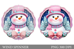 Christmas Wind Spinner. Cute Snowman Wind Spinner Design Product Image 1