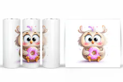 Cute Owl Tumbler Design. Owl Sublimation Product Image 2