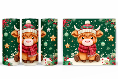 Christmas Cow Tumbler Design. Christmas Tumbler Sublimation Product Image 2