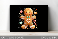 Christmas Cutting Board Design. Gingerbread Cutting Board Product Image 1