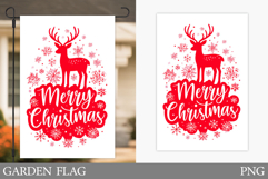 Merry Christmas Garden Flag. Christmas Garden Flag Design Product Image 1